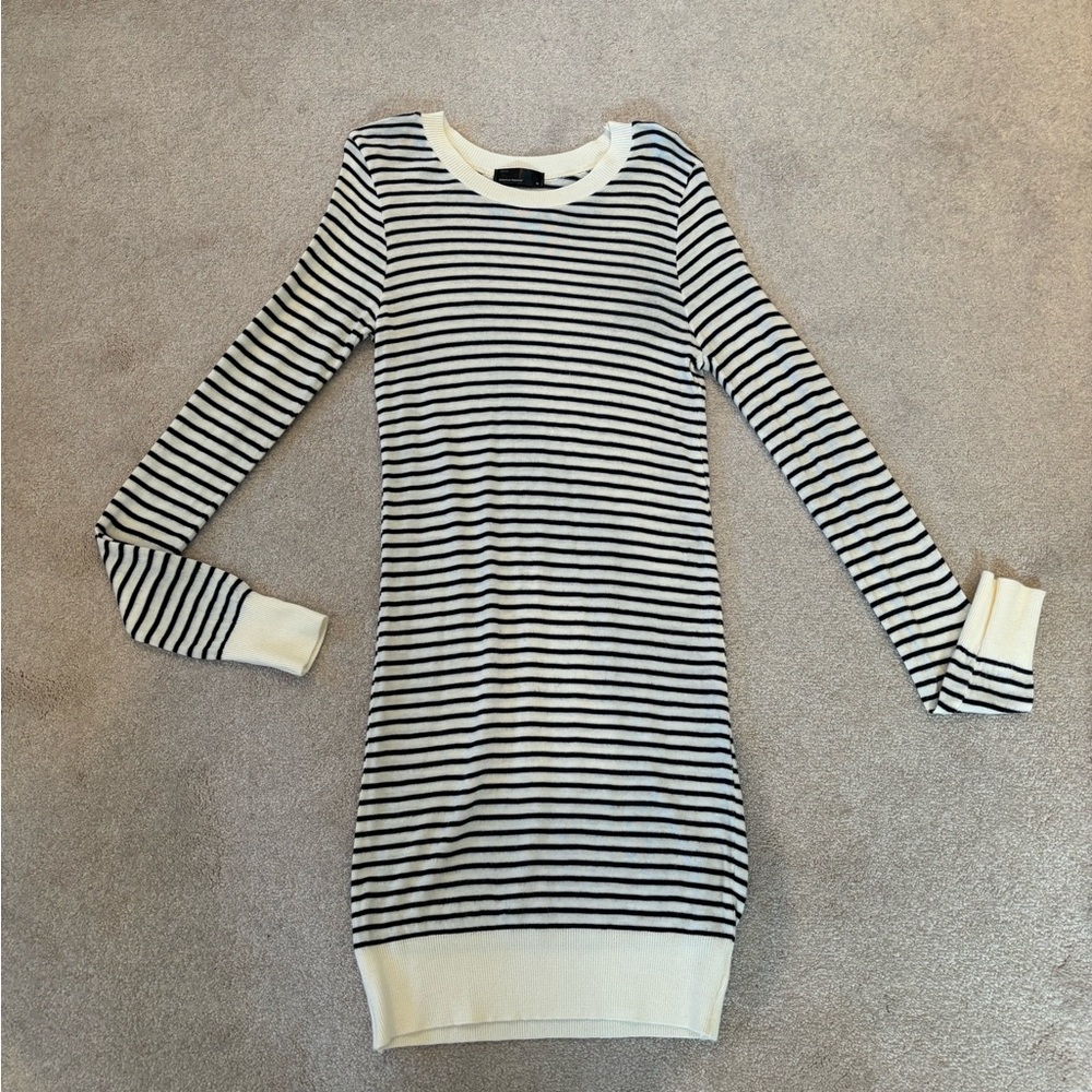American apparel navy striped sweater dress